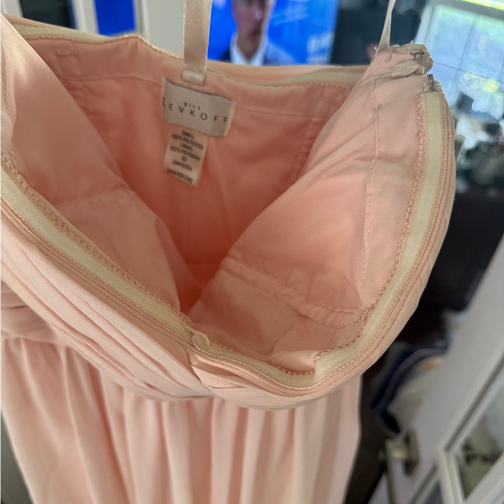 Bill Levkoff Strapless Blush Maxi Dress, Size 10 - Picture 8 of 10
